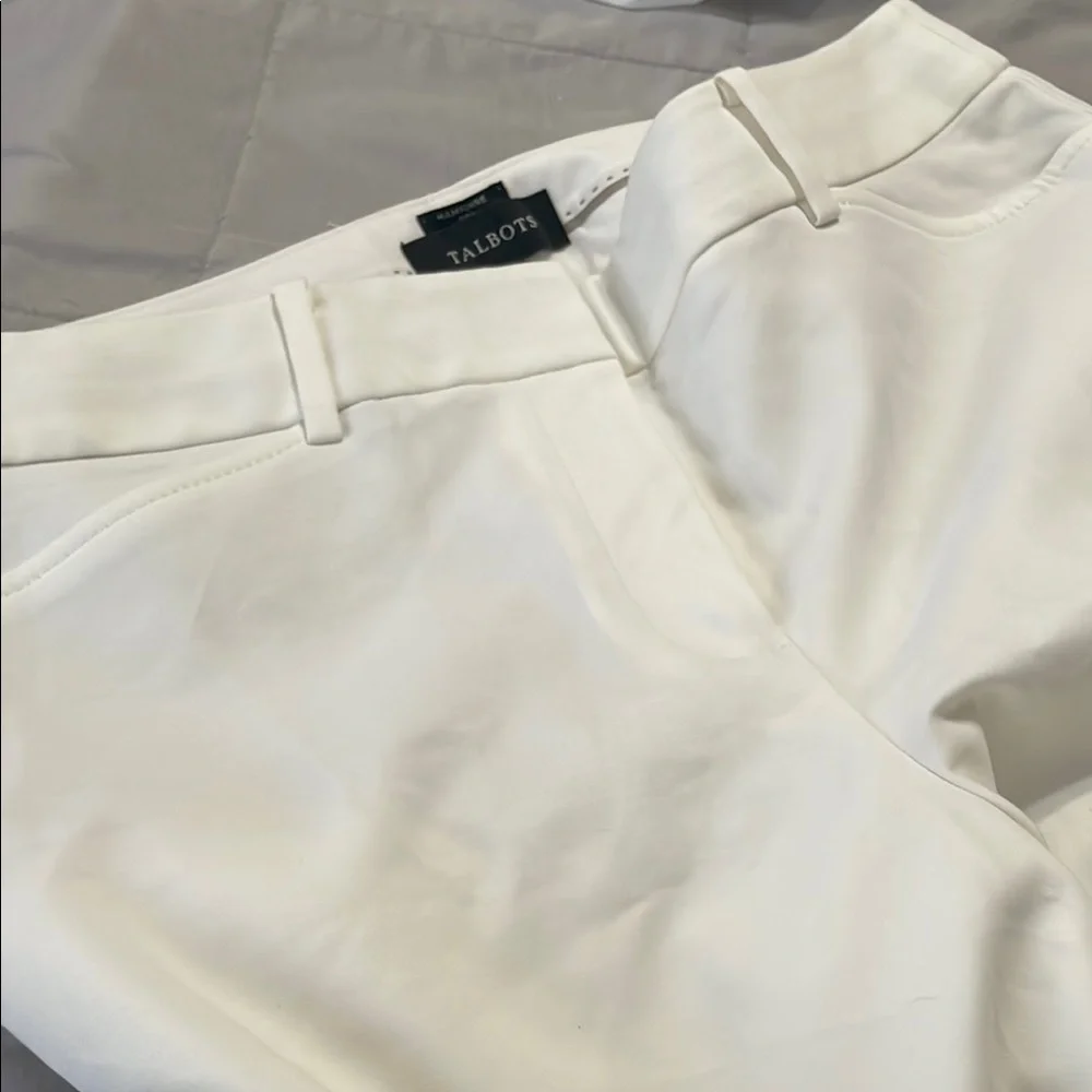 Talbots Cream and Tan Curvy Pants - Picture 2 of 2